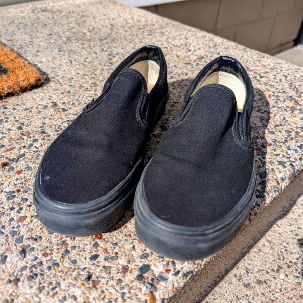 Vans Black Slip-On Shoes